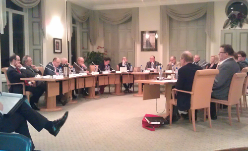 De gemeenteraad bijeen, maandagavond.