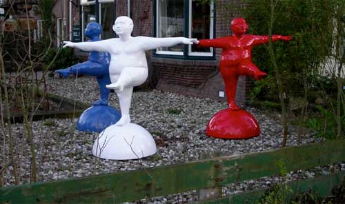 De Optimisten voor het kunstwerk vernield werd
