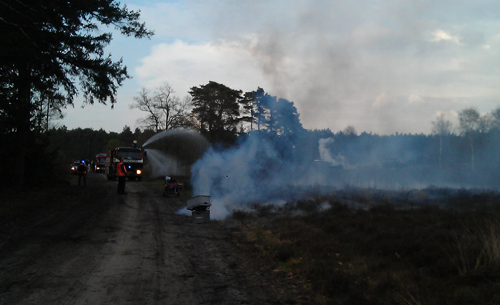 Beeld van de oefening in Heerde.
