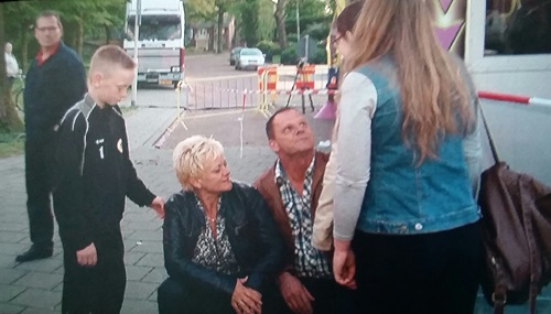 Foto: Jan Bulten en gezin vlak na het incident